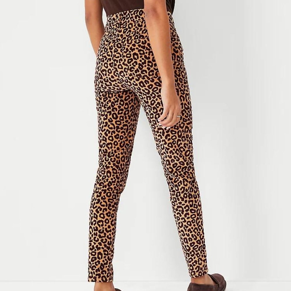 Ann Taylor The Animal Print High Rise Skinny Corduroy Pant - Picture 2 of 5